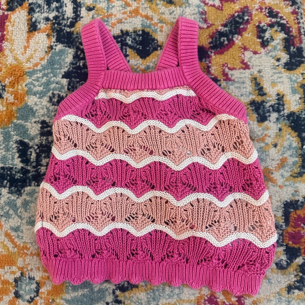 Old Navy Pink and Cream Kids Top